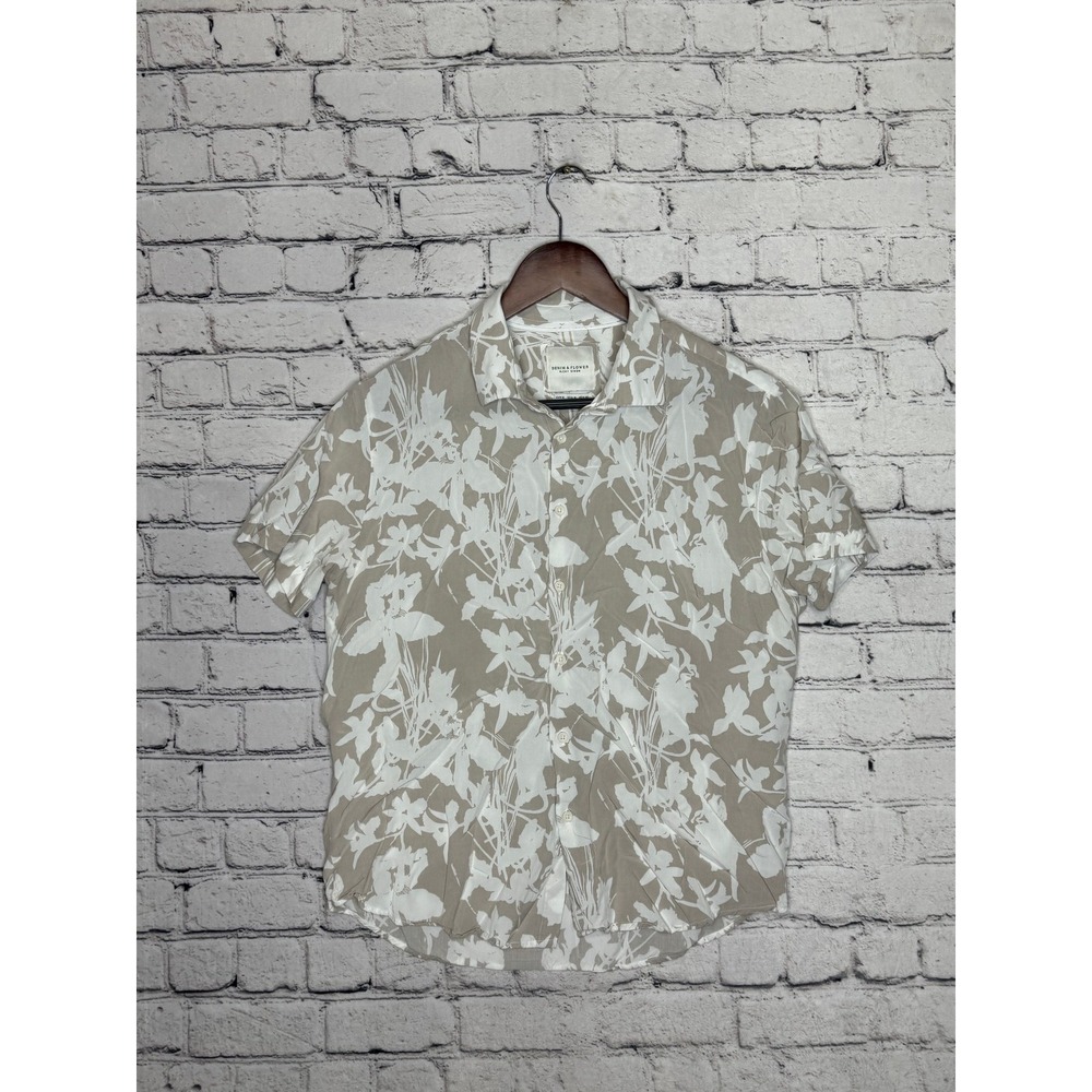 DENIM & FLOWER RICKY SINGH Men's Tropical‎ Floral Shirt Size M